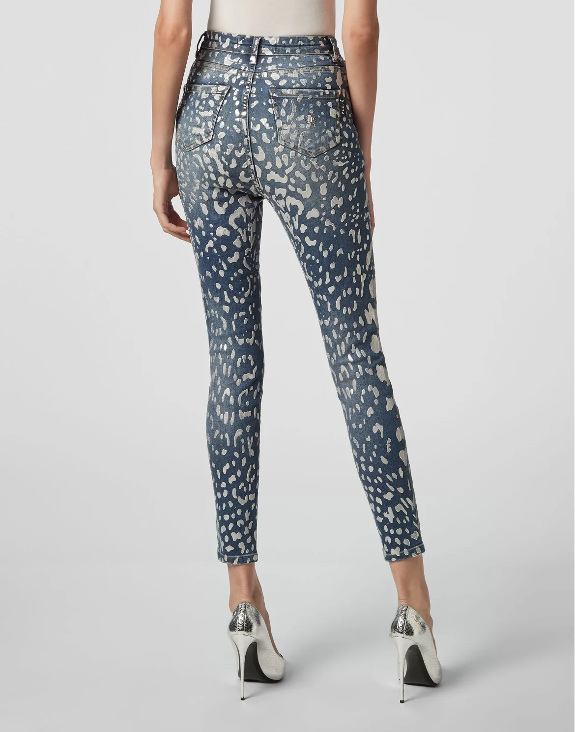 High Waist Slim Fit Maculate, цвет: Синий
