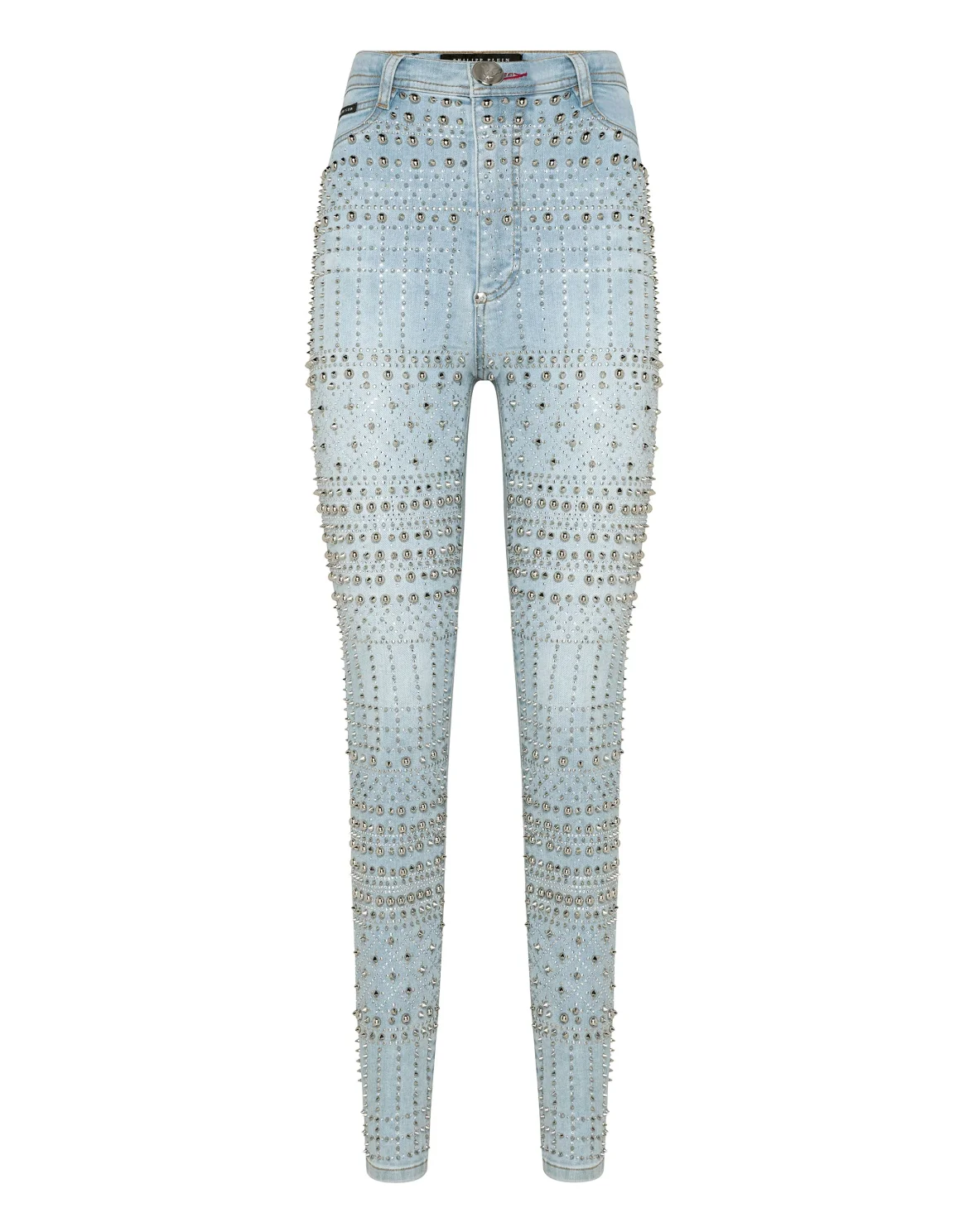 Super High Waist Jegging Gothic Plein, цвет: Голубой