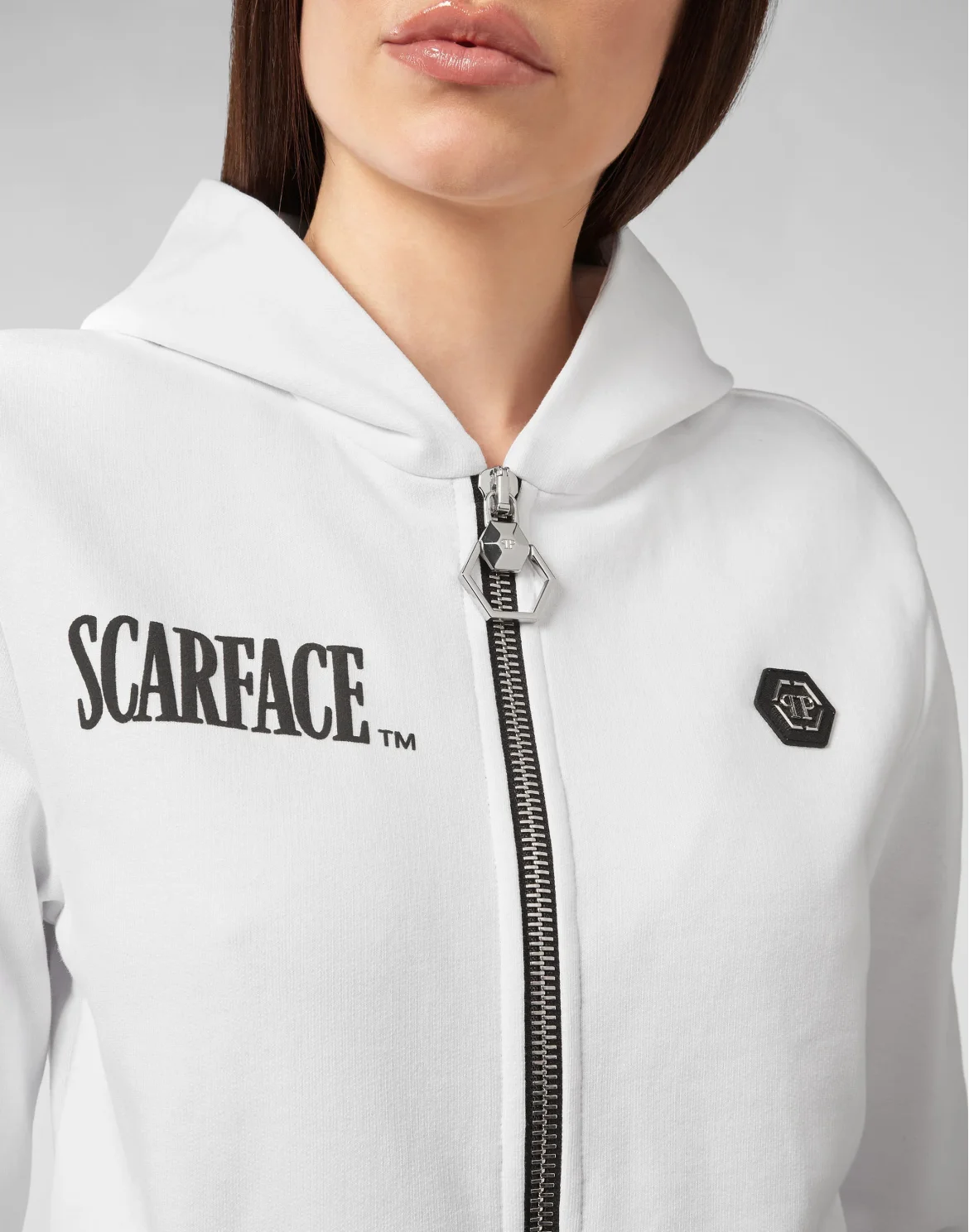 Hoodie Sweatjacket Scarface, цвет: Белый