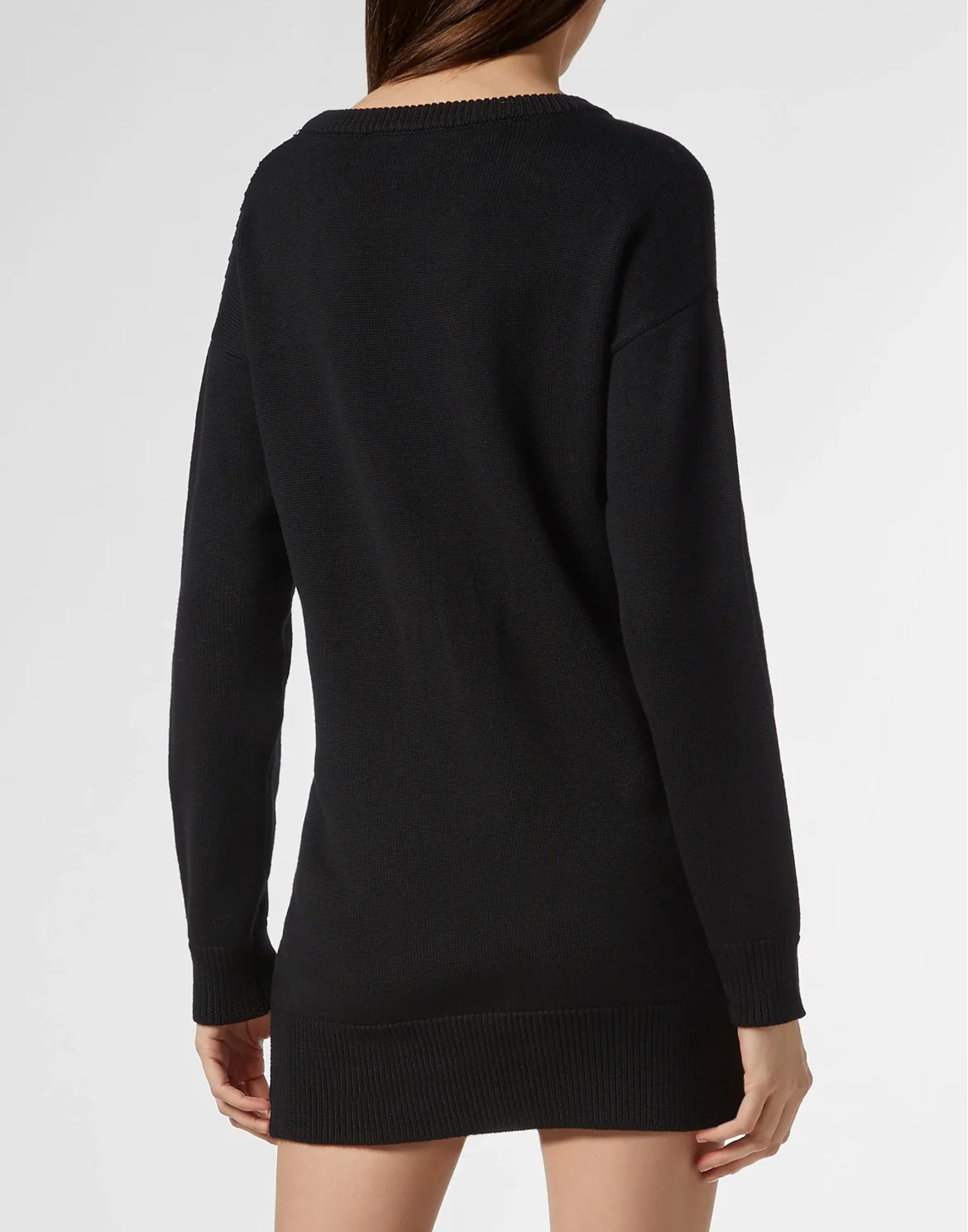 Pullover Round Neck LS Statement, цвет: Черный
