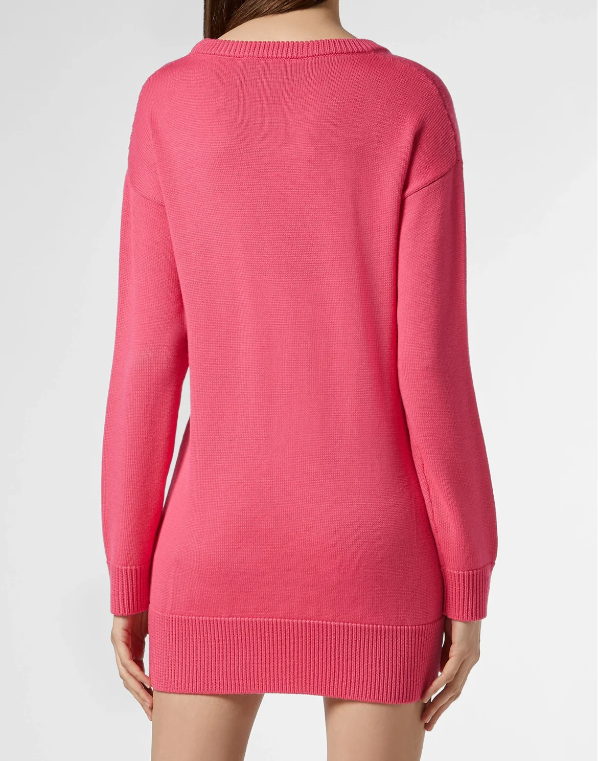 Pullover Round Neck LS Statement, цвет: Розовый
