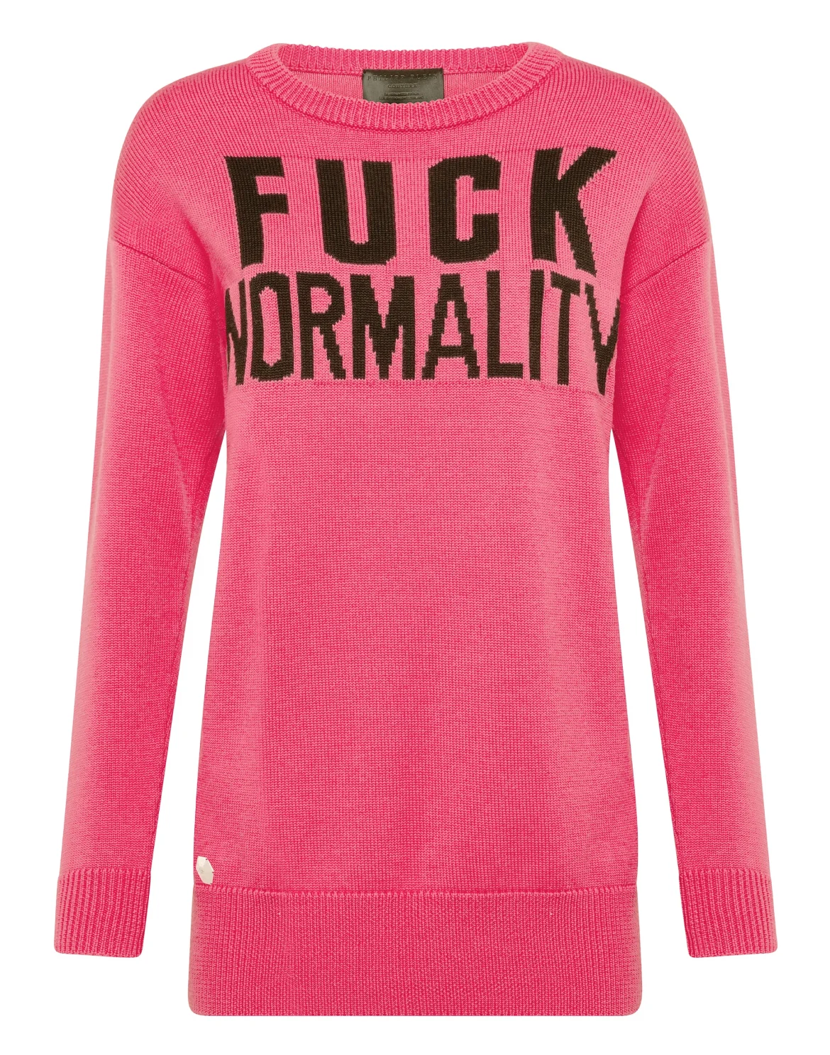 Pullover Round Neck LS Statement, цвет: Розовый