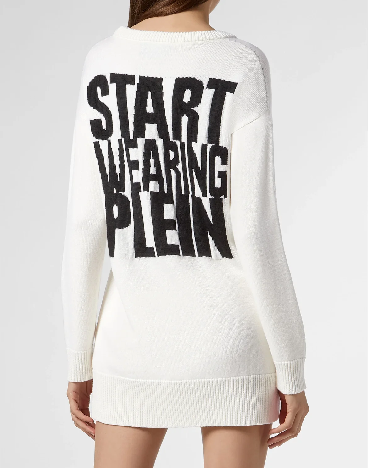 Pullover Round Neck LS Statement, цвет: Белый