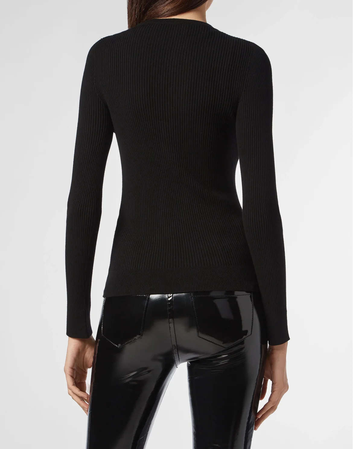 Pullover Round Neck LS Statement, цвет: Черный