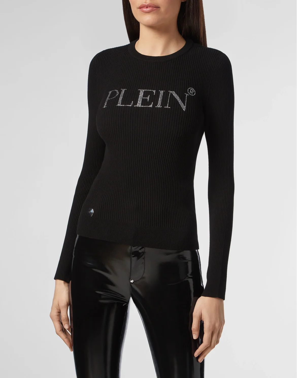 Pullover Round Neck LS Statement, цвет: Черный