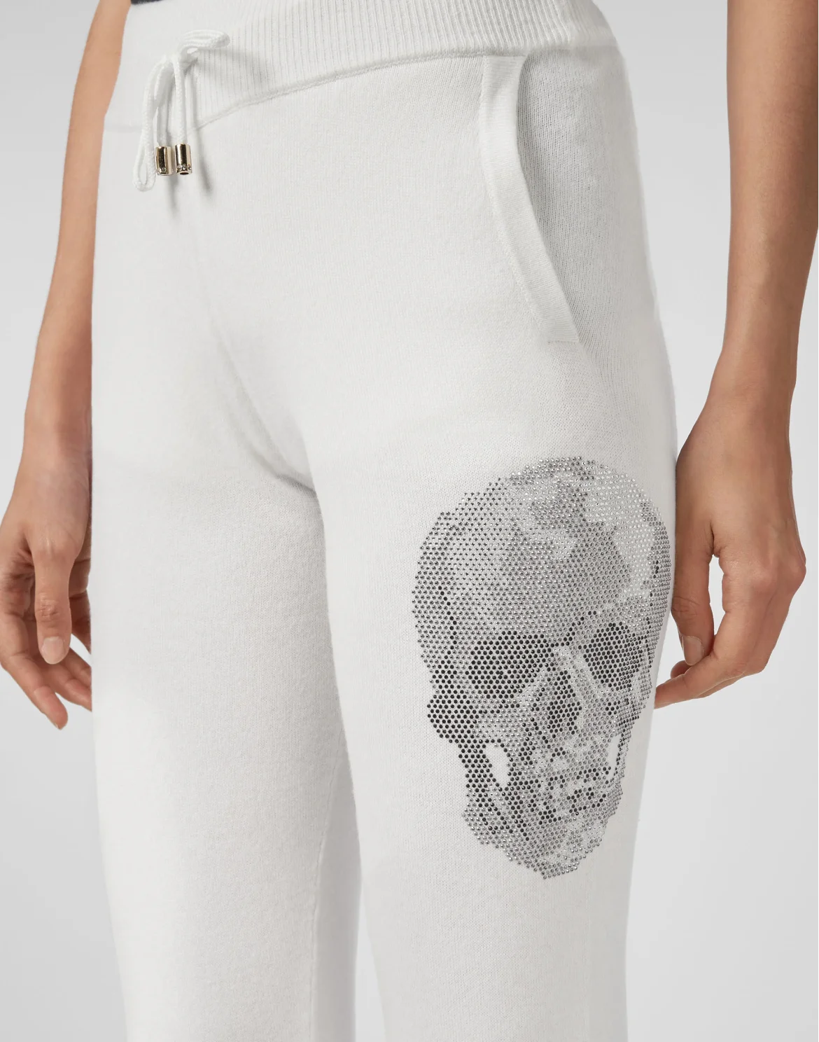 Knit Jogging Trousers Skull, цвет: Белый