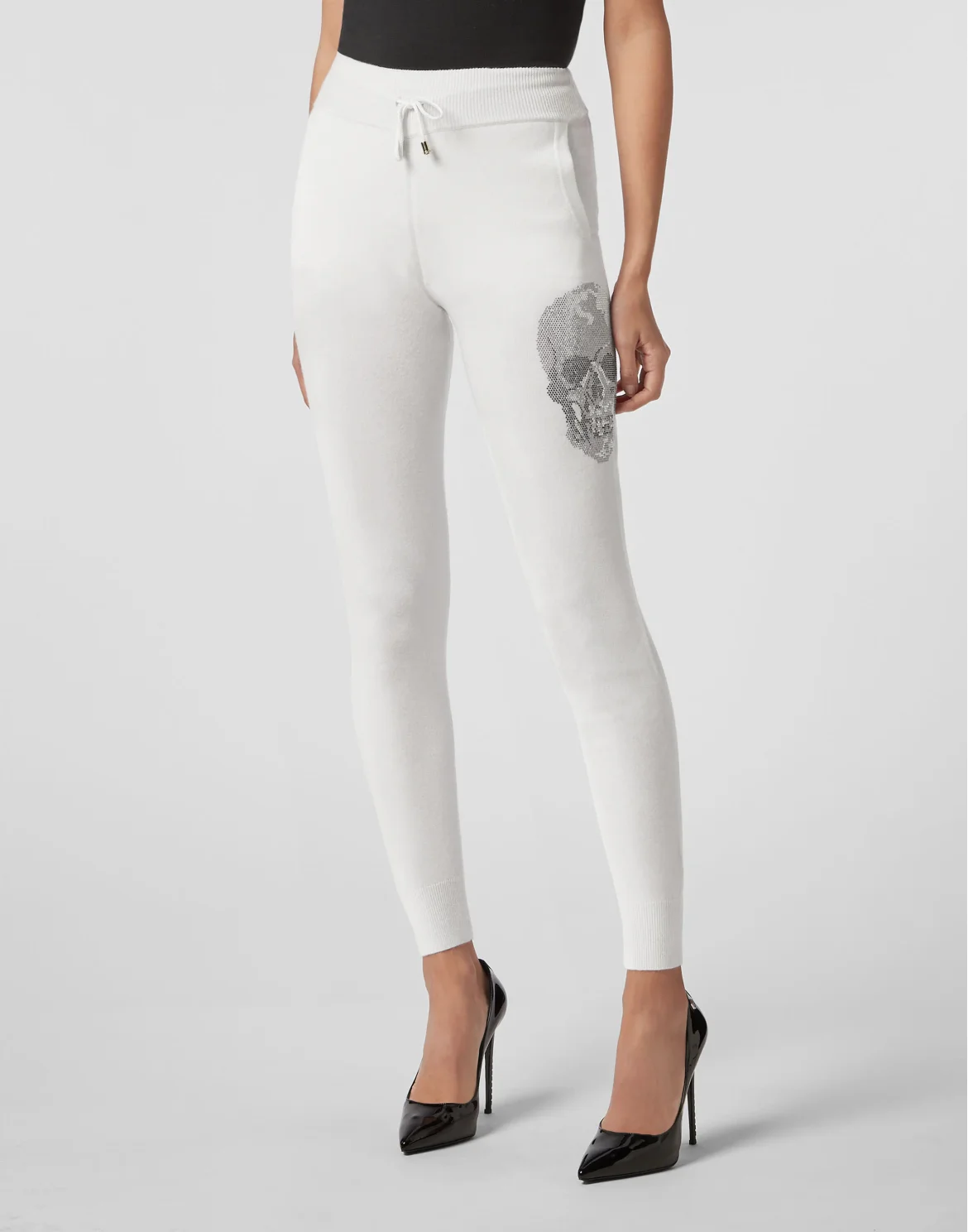 Knit Jogging Trousers Skull, цвет: Белый