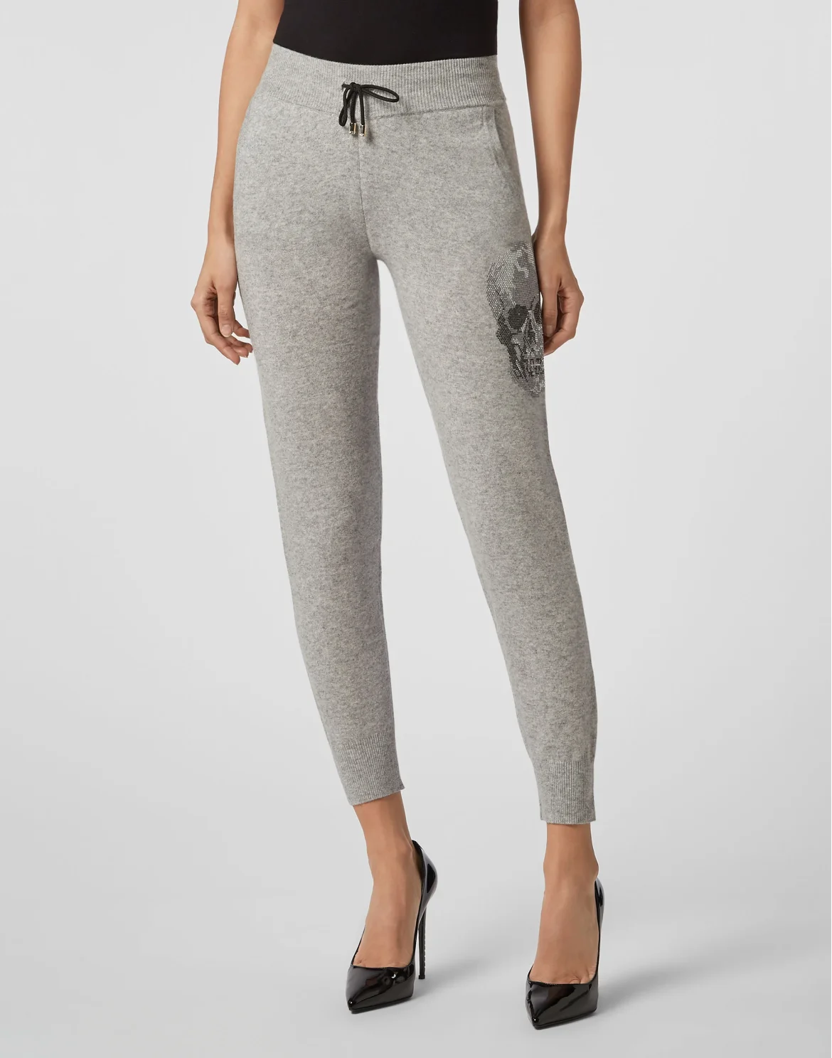 Knit Jogging Trousers Skull, цвет: Серый