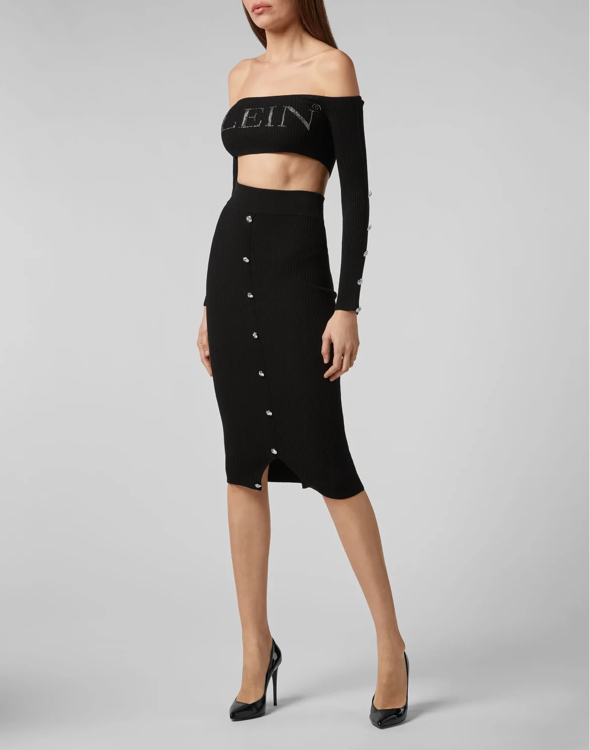 Knit Short Skirt, цвет: Черный