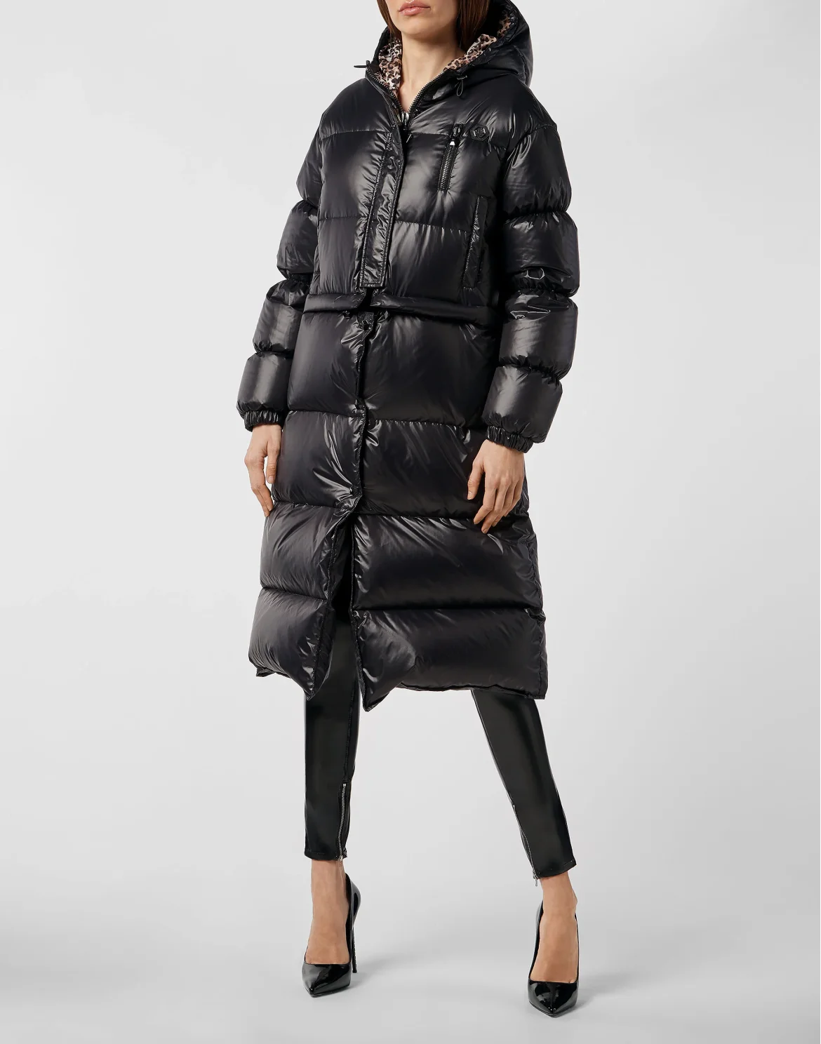 Long Down Jacket Flame, цвет: Черный