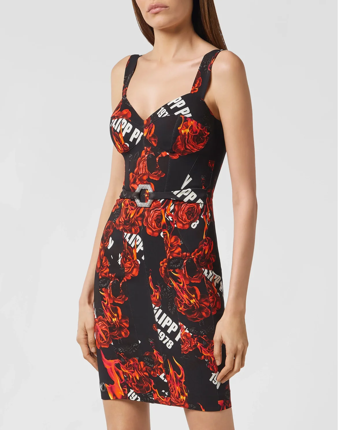 Short Dress Flowers, цвет: Черный