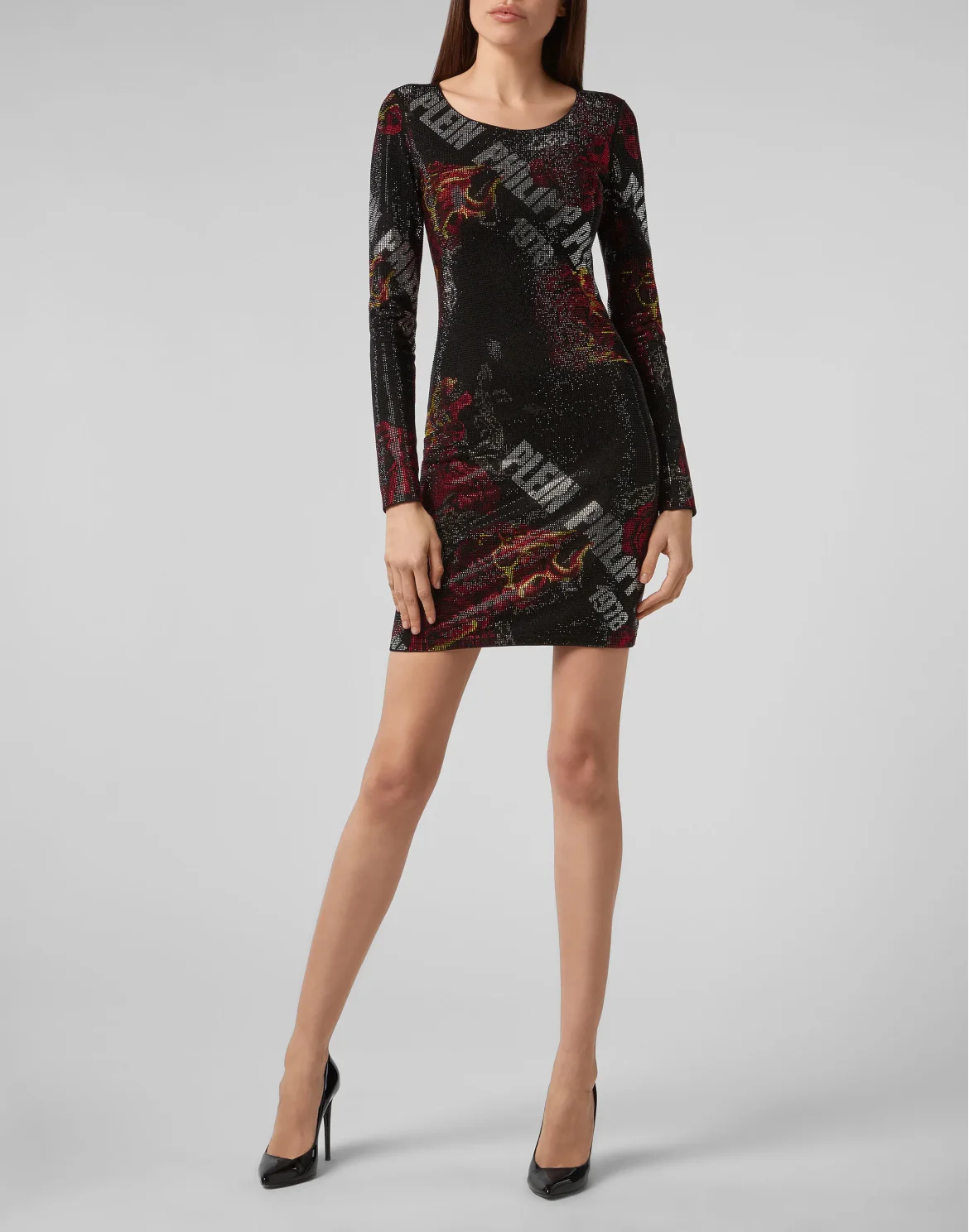 Short Dress Flowers, цвет: Черный