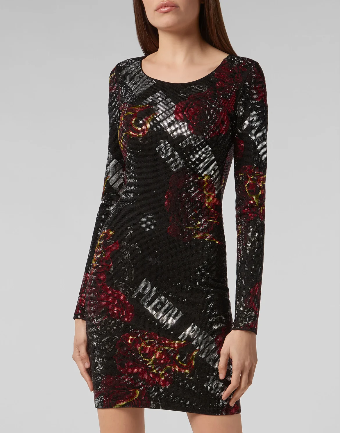 Short Dress Flowers, цвет: Черный