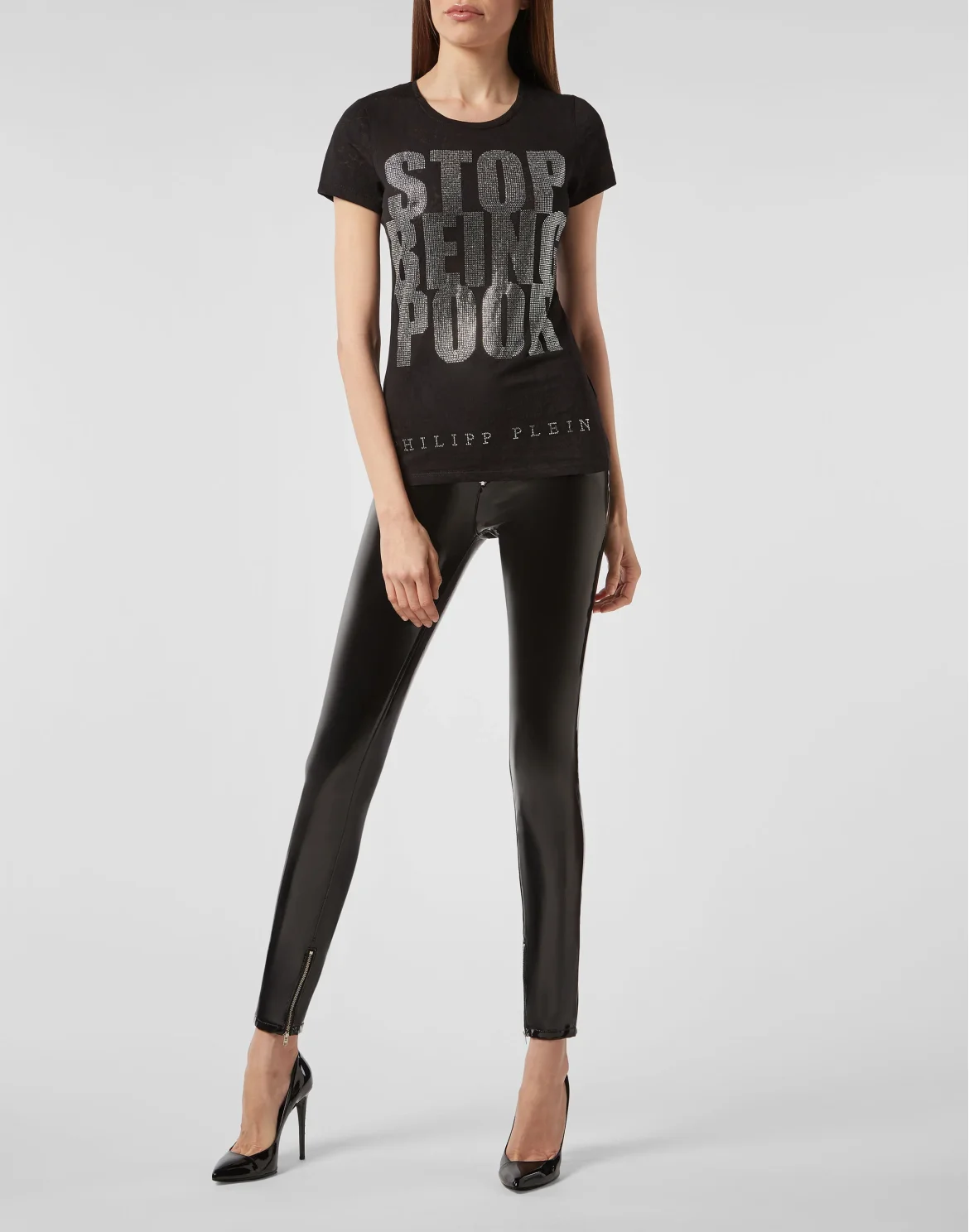 T-shirt Round Neck SS Crystal, цвет: Черный