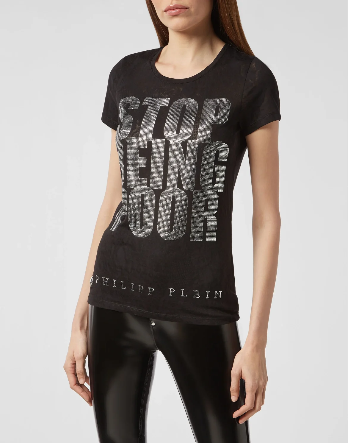 T-shirt Round Neck SS Crystal, цвет: Черный