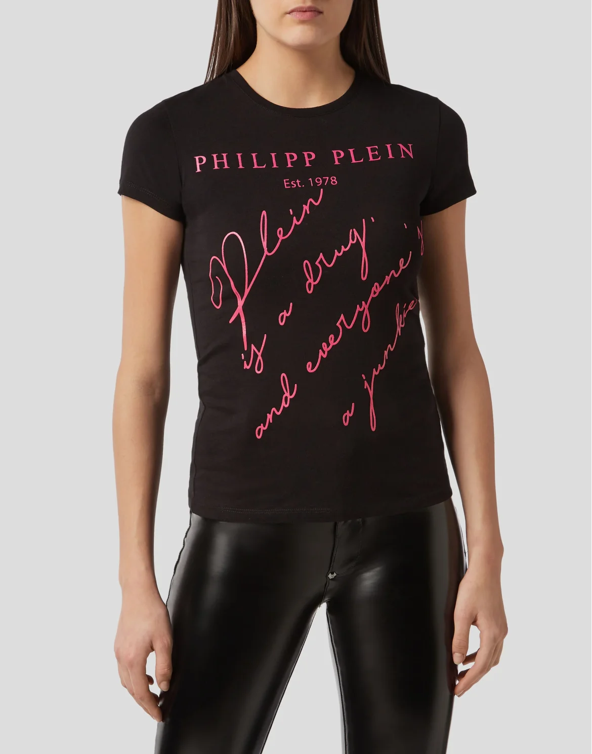 T-shirt Round Neck SS Statement, цвет: Черный
