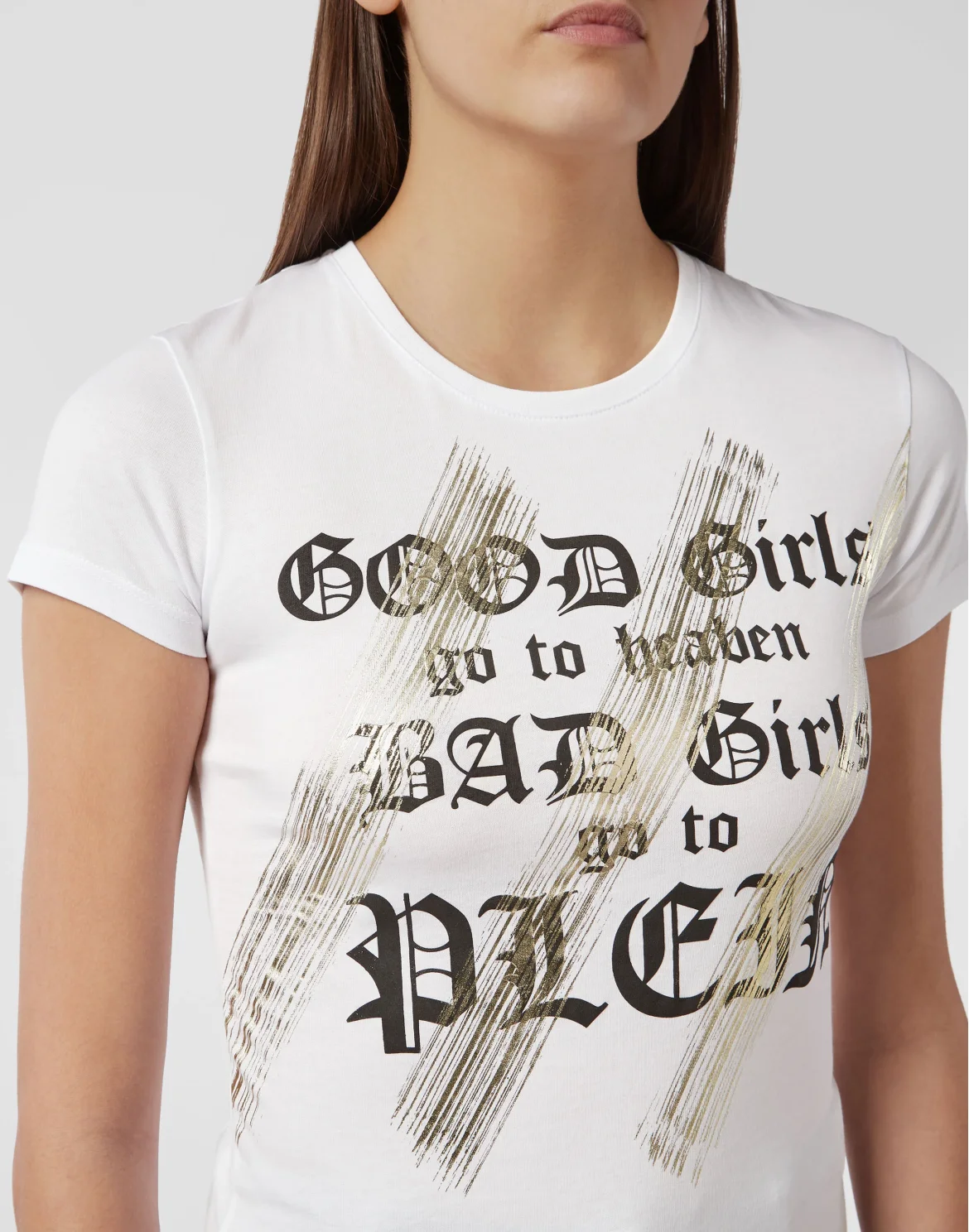 T-shirt Round Neck SS Gothic Plein, цвет: Белый