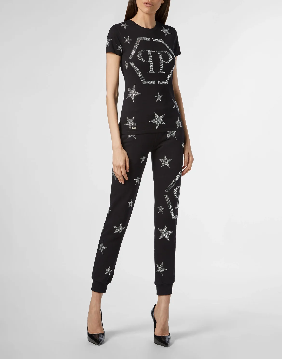 T-shirt Round Neck SS Stars, цвет: Черный