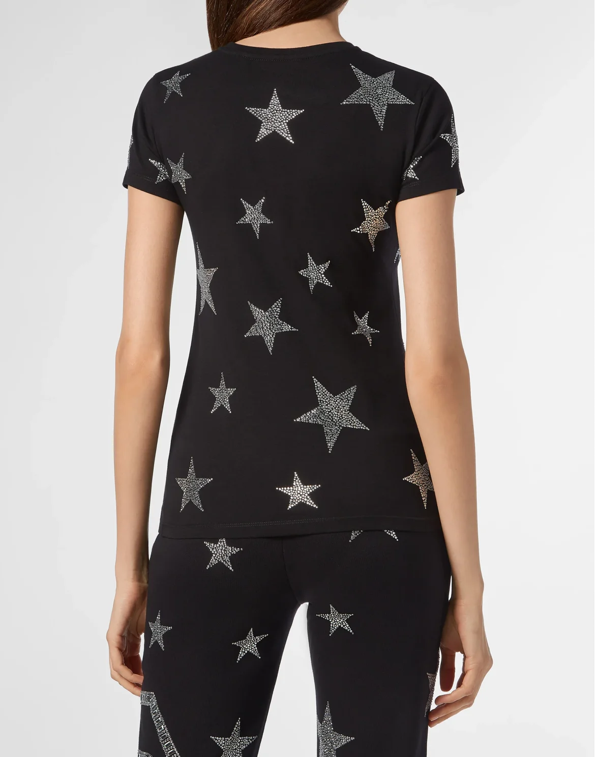 T-shirt Round Neck SS Stars, цвет: Черный