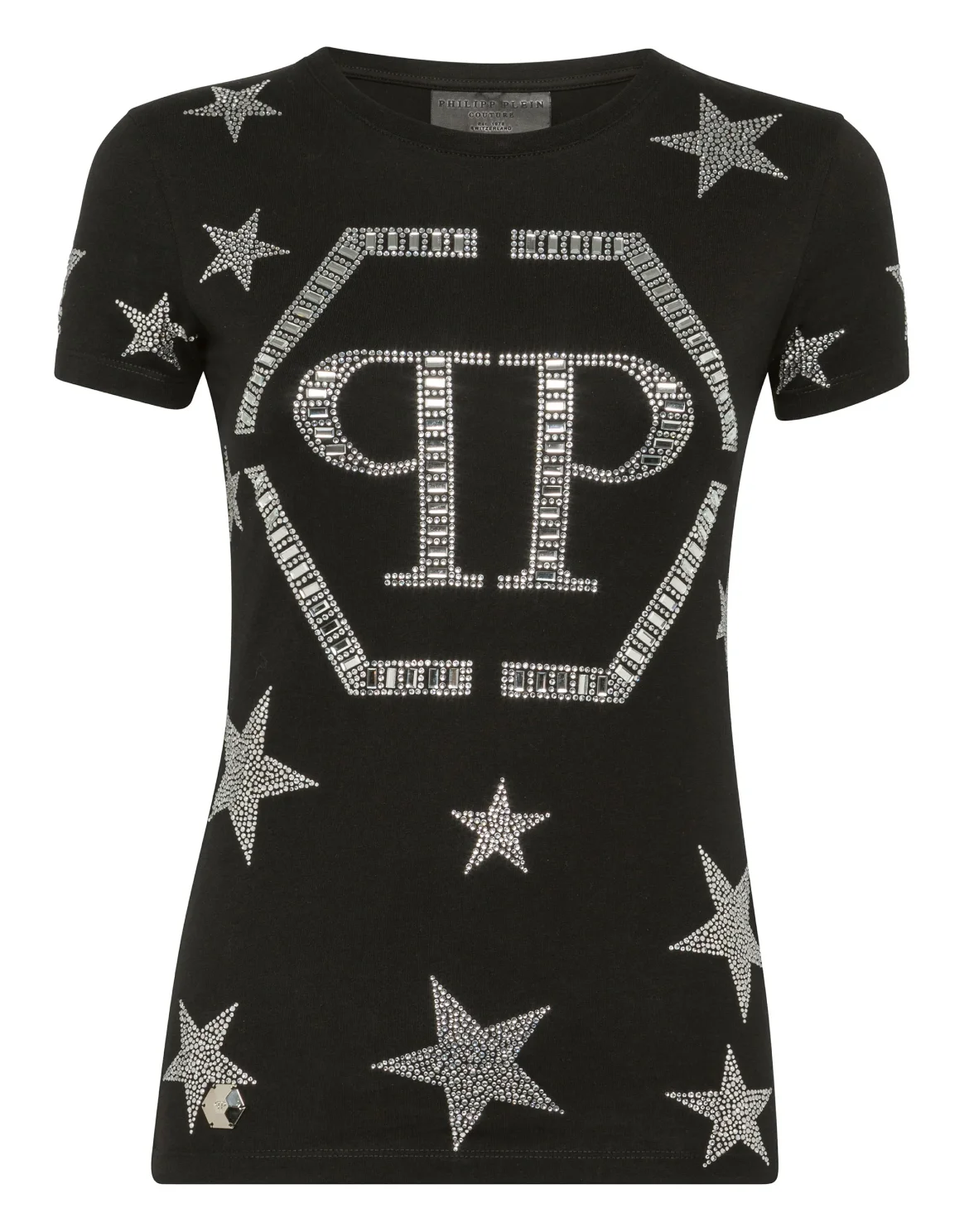 T-shirt Round Neck SS Stars, цвет: Черный