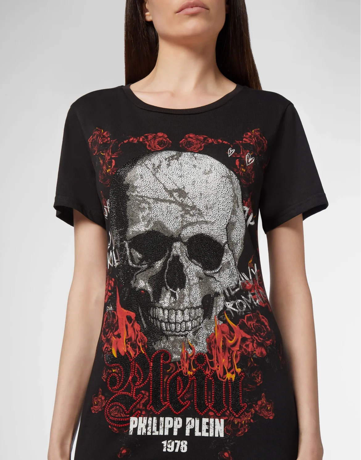 T-shirt Dress Round Neck SS Skull, цвет: Черный