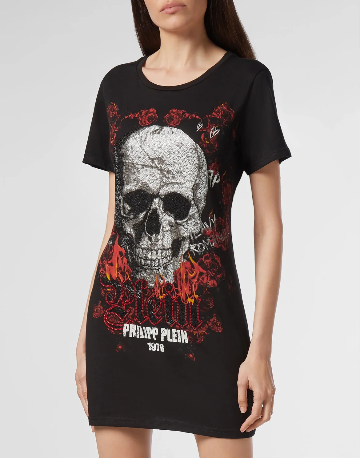 T-shirt Dress Round Neck SS Skull, цвет: Черный