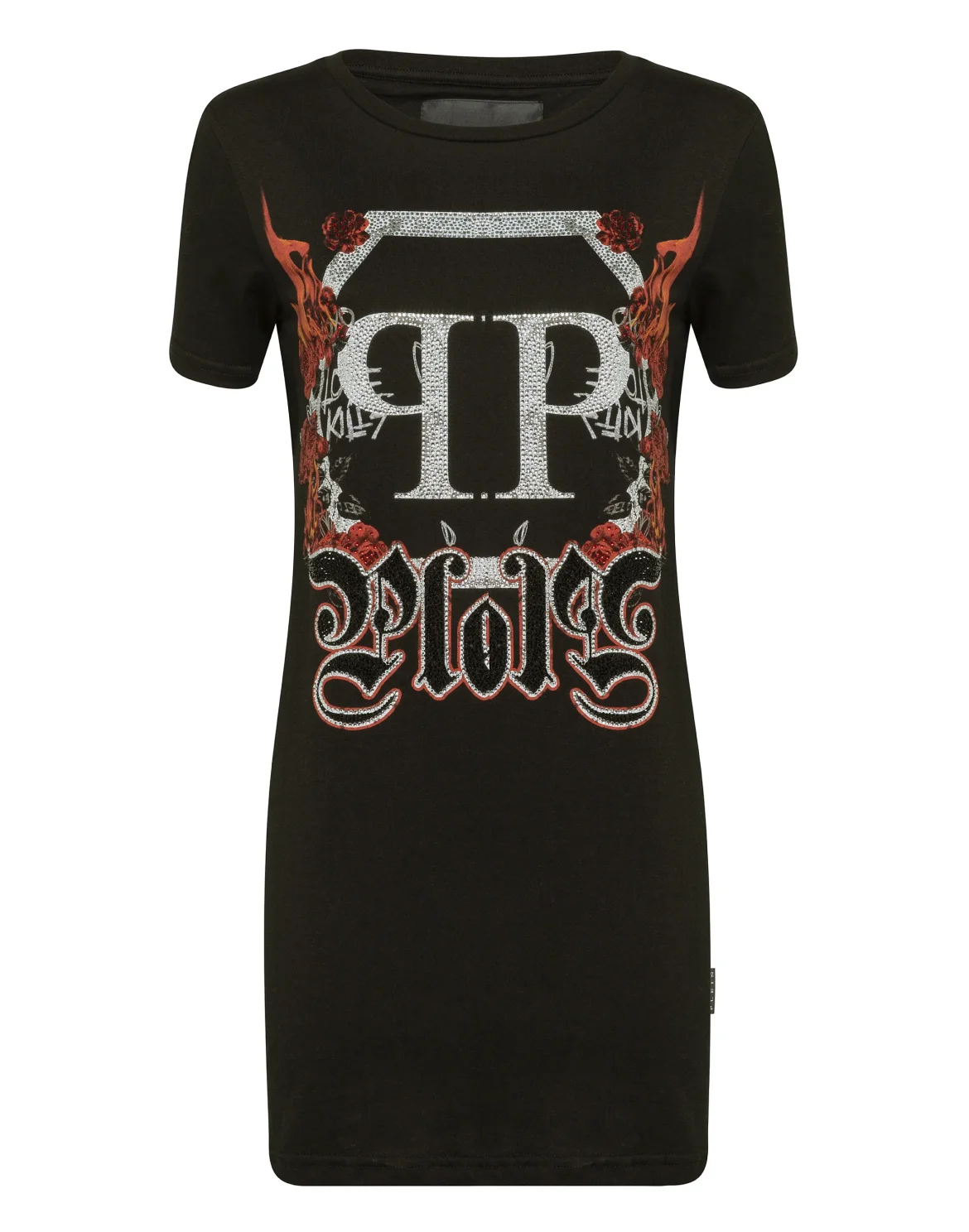 T-shirt Dress Round Neck SS Gothic Plein, цвет: Черный