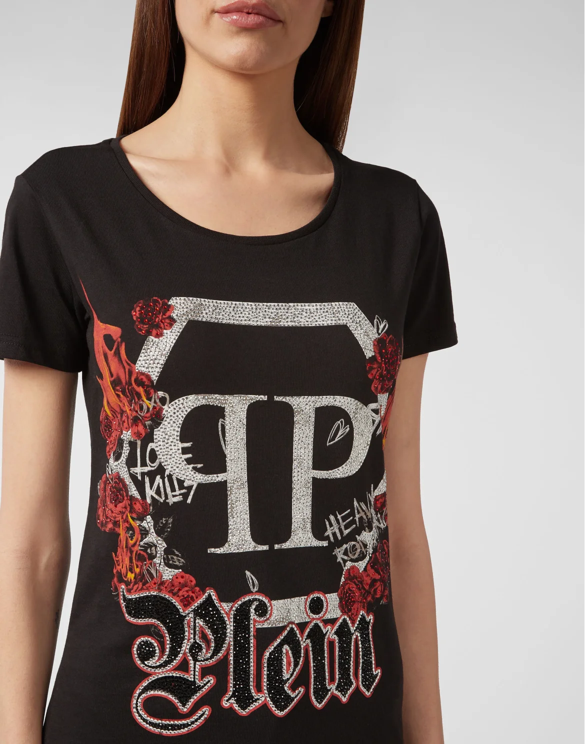 T-shirt Round Neck SS Gothic Plein, цвет: Черный