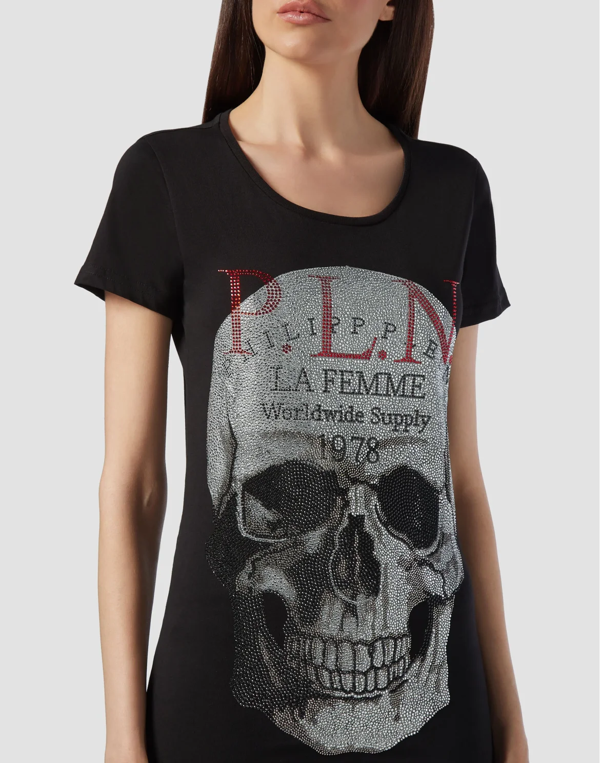 T-shirt Round Neck SS P.L.N., цвет: Черный