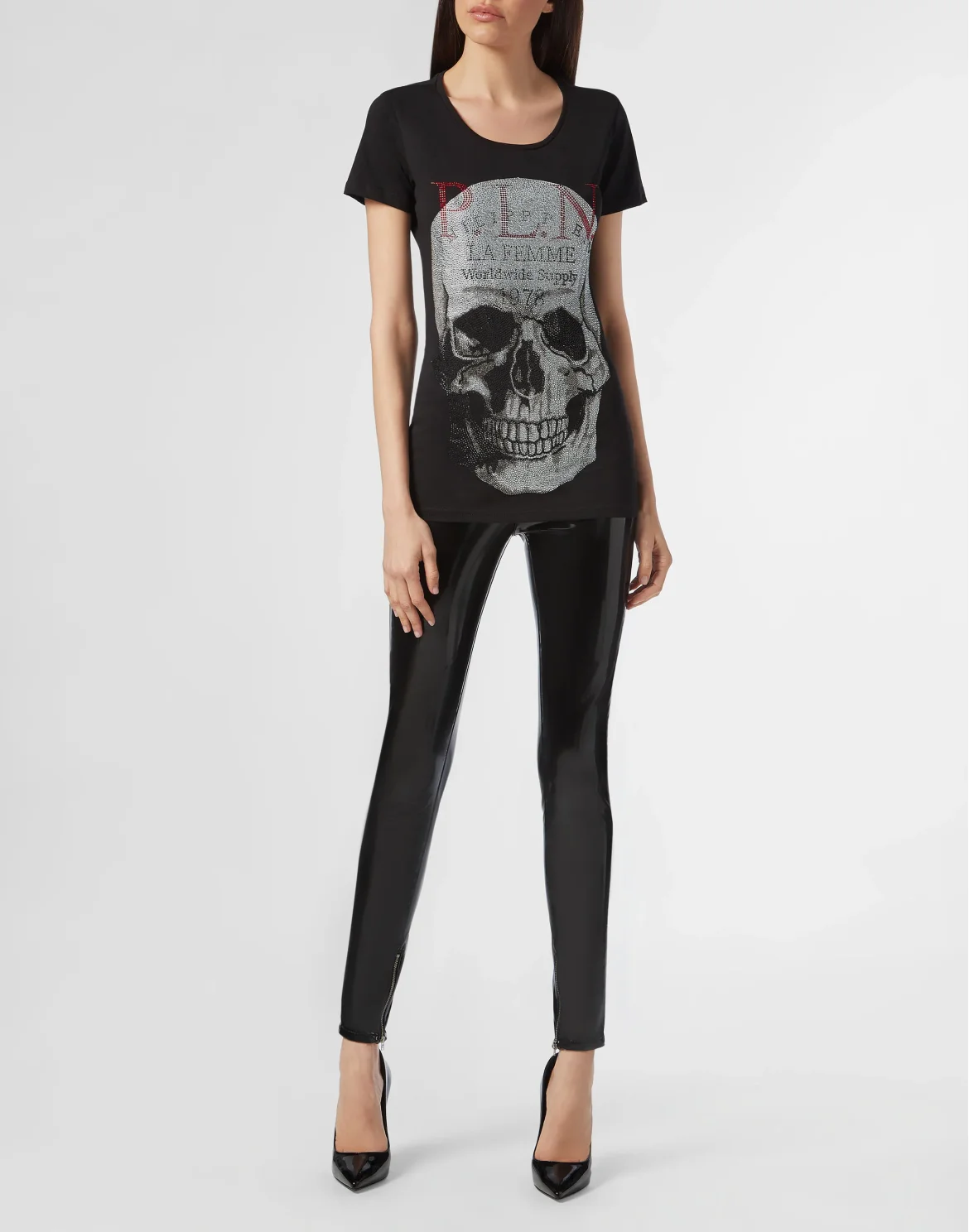 T-shirt Round Neck SS P.L.N., цвет: Черный