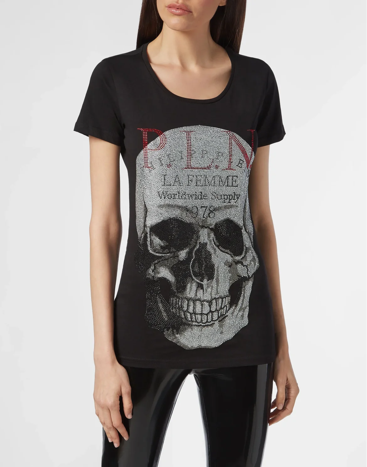 T-shirt Round Neck SS P.L.N., цвет: Черный