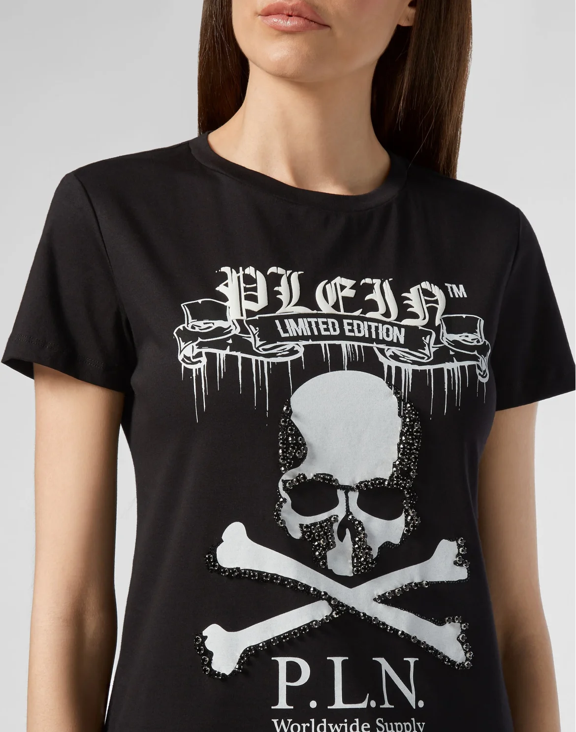 T-shirt Round Neck SS P.L.N., цвет: Черный