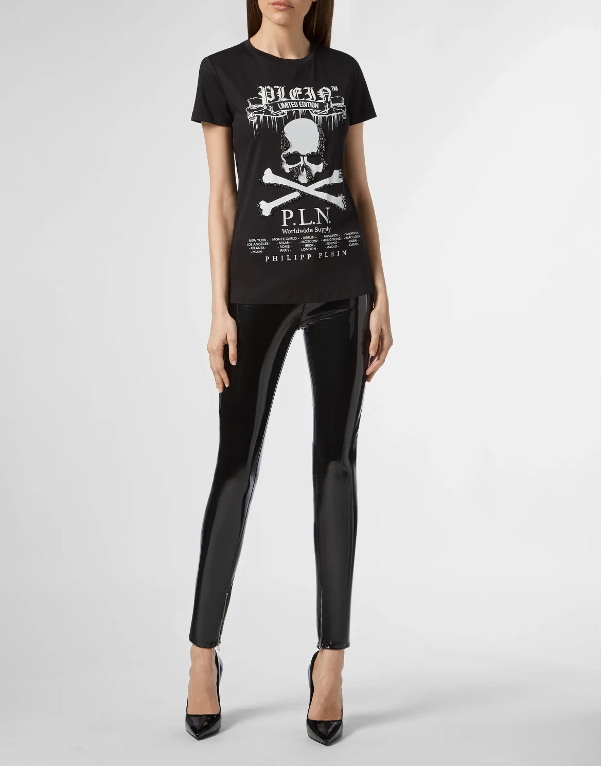 T-shirt Round Neck SS P.L.N., цвет: Черный