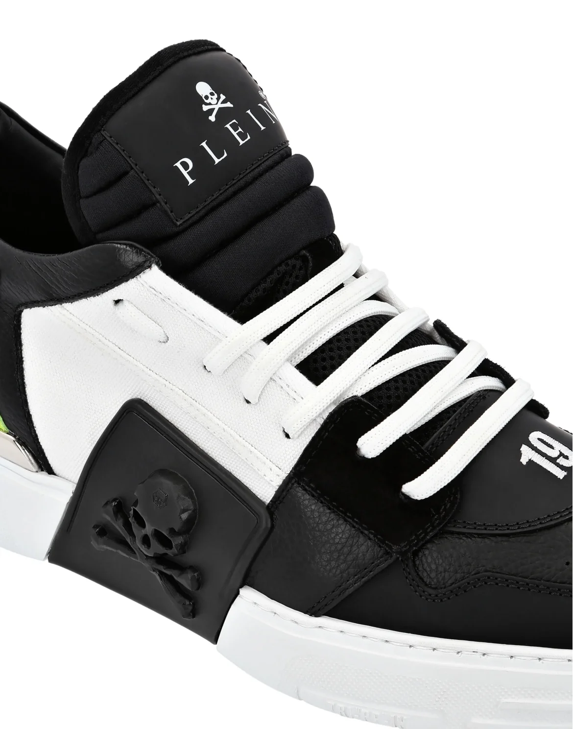 PHANTOM KICK$ Mid-Top Mixed Materials Skull, цвет: Белый