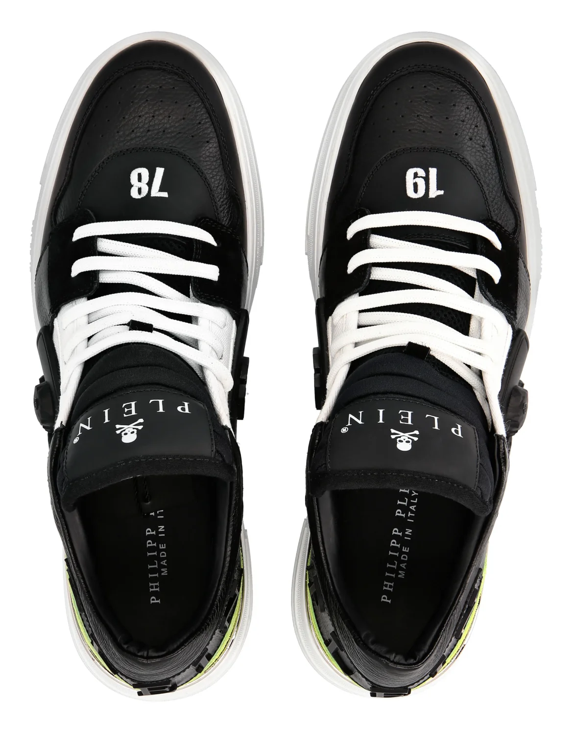 PHANTOM KICK$ Mid-Top Mixed Materials Skull, цвет: Белый
