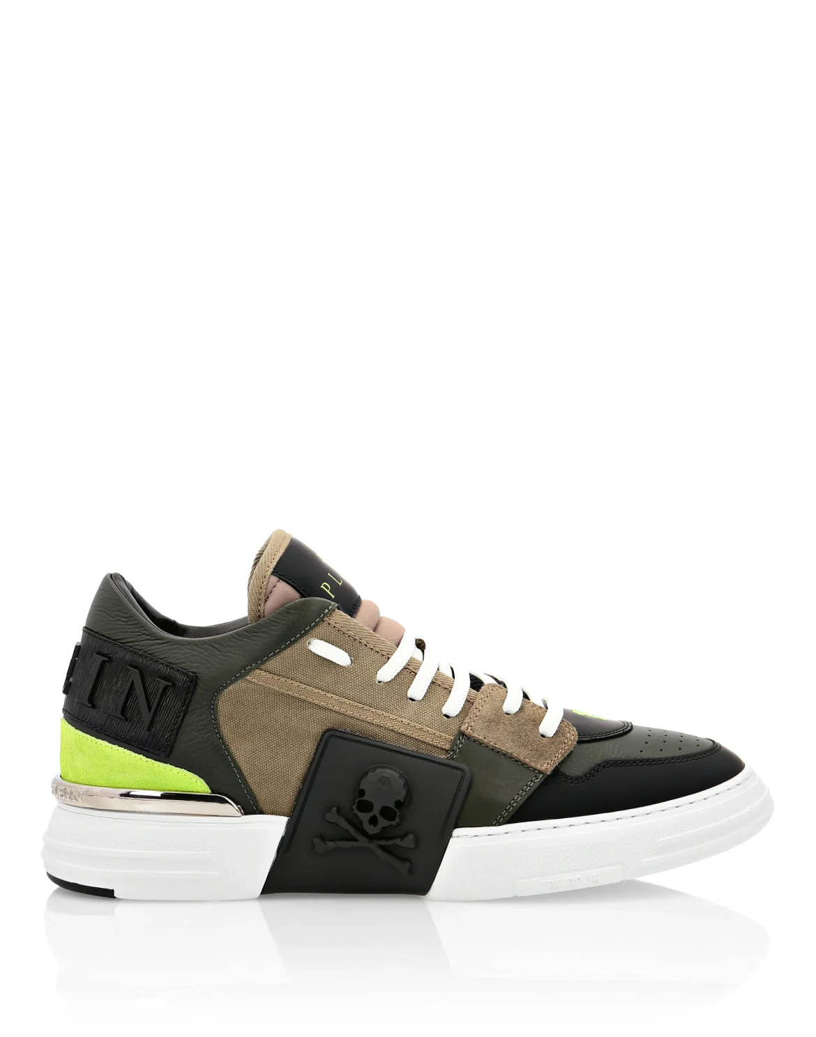 PHANTOM KICK$ Mid-Top Mixed Materials Skull, цвет: Камуфляж