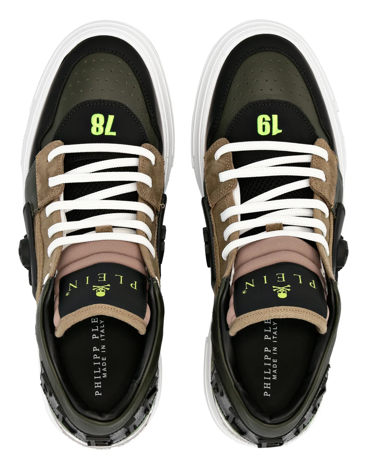 PHANTOM KICK$ Mid-Top Mixed Materials Skull, цвет: Камуфляж