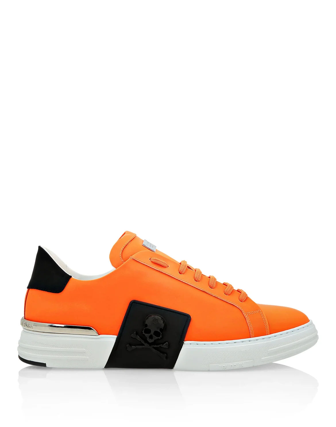 Lo-Top Sneakers Rubberized Leather Skull, цвет: Оранжевый
