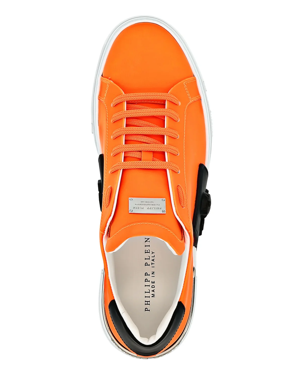 Lo-Top Sneakers Rubberized Leather Skull, цвет: Оранжевый