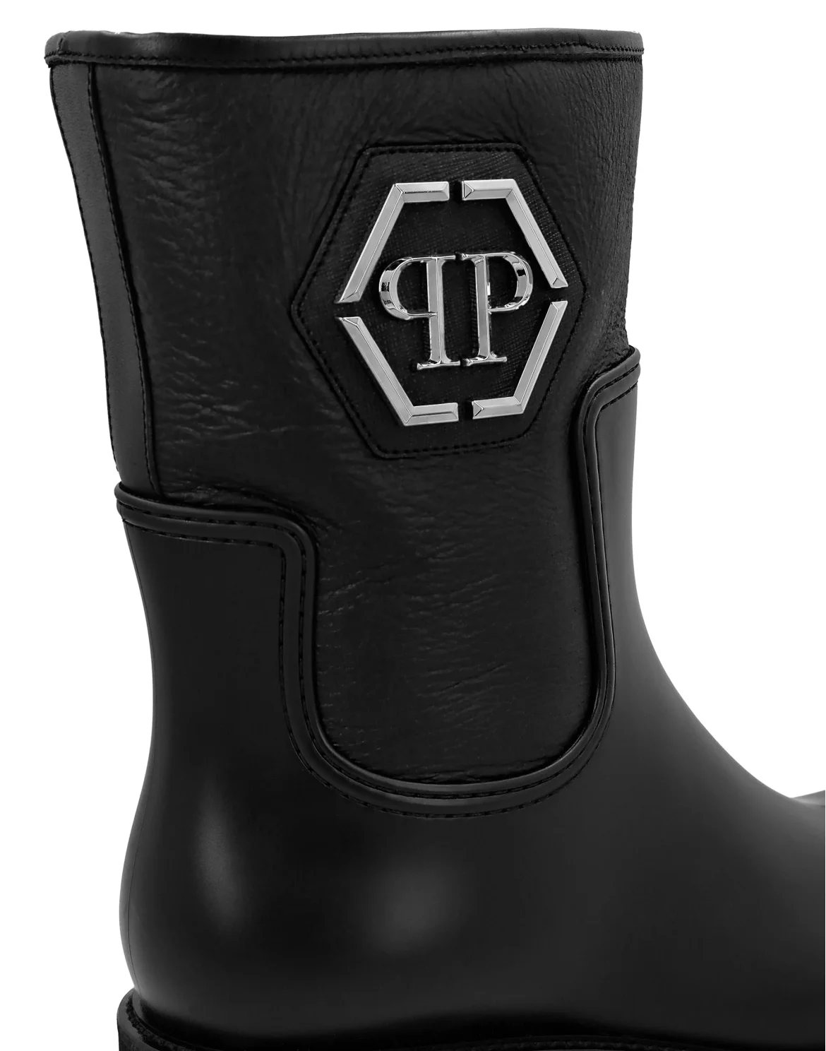 Boots Mid Flat Hexagon, цвет: Черный