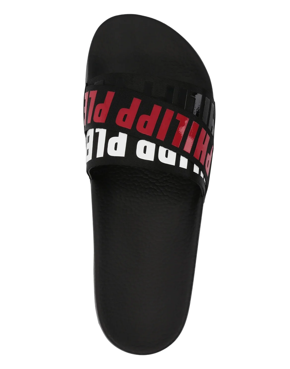 Flat gummy sandals Logos, цвет: Черный