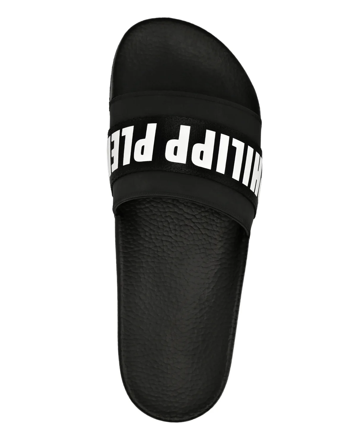 Flat gummy sandals Logos, цвет: Черный