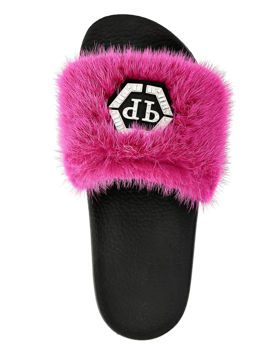Sandals Flat mink fur insert Luxury, цвет: Розовый