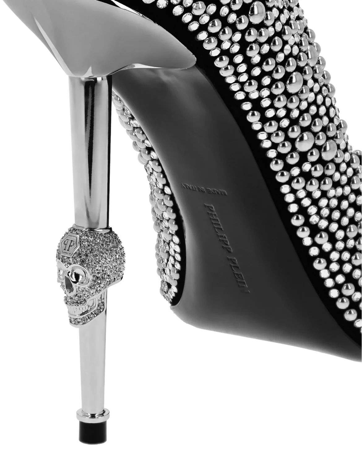 Suede Decollete Hi-Heels Crystal, цвет: Черный