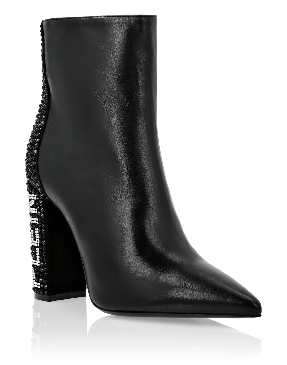 Boots High Heels Mid Crystal Plein, цвет: Черный