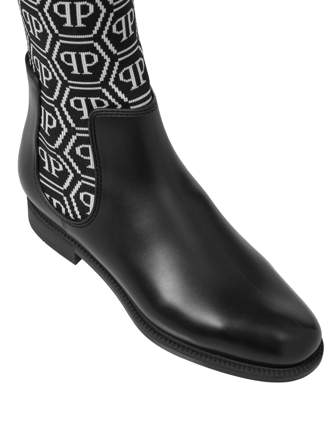 Boots Flat High All over PP, цвет: Черный