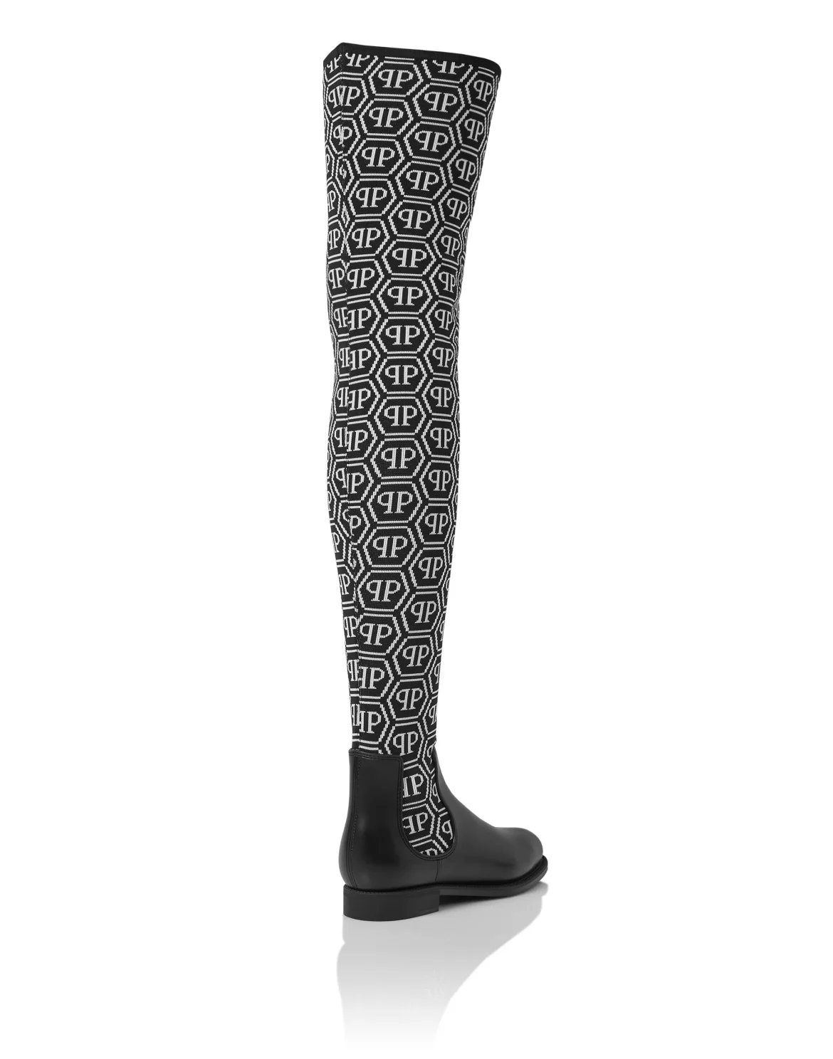 Boots Flat High All over PP, цвет: Черный