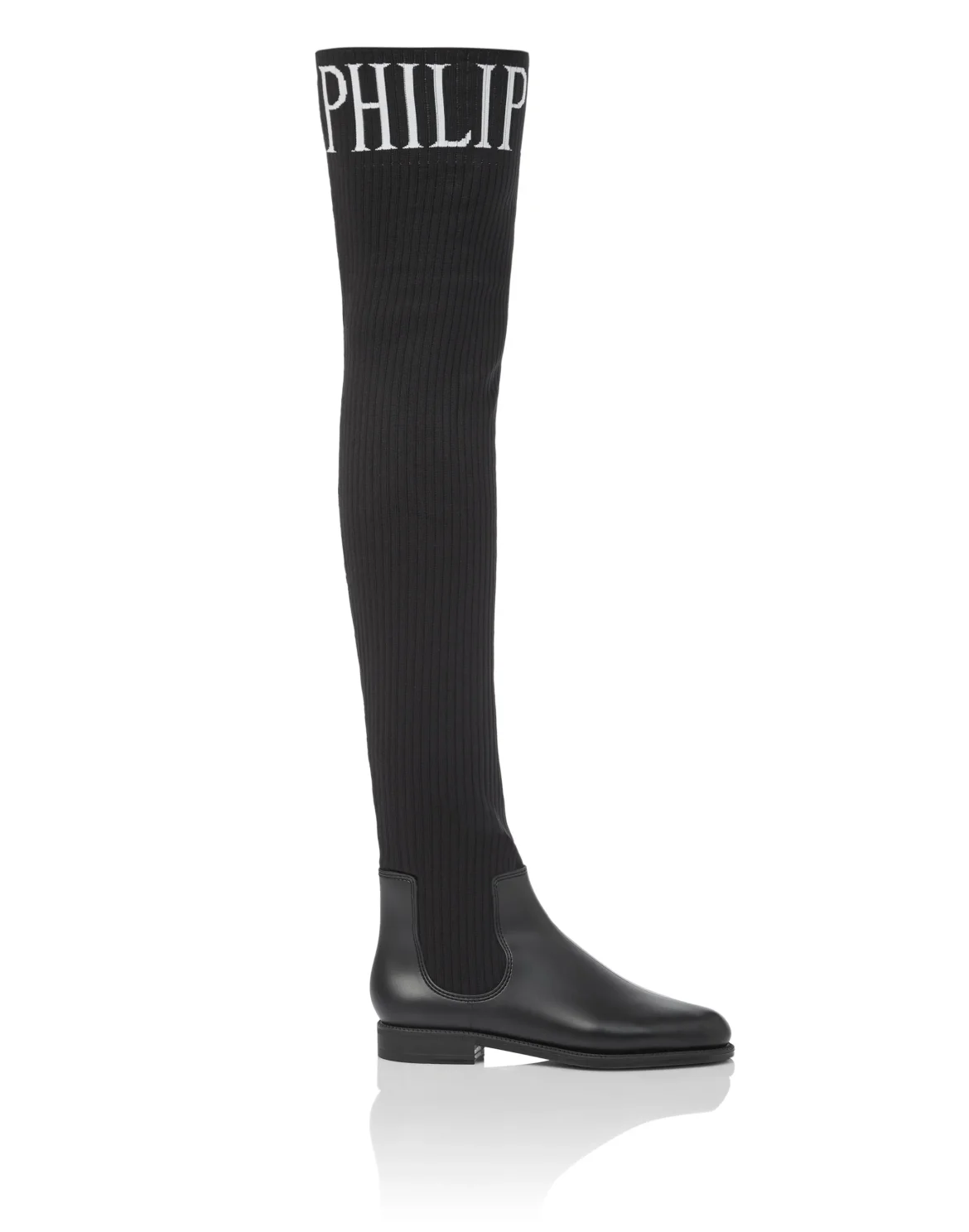 Boots Flat High Philipp Plein TM, цвет: Черный