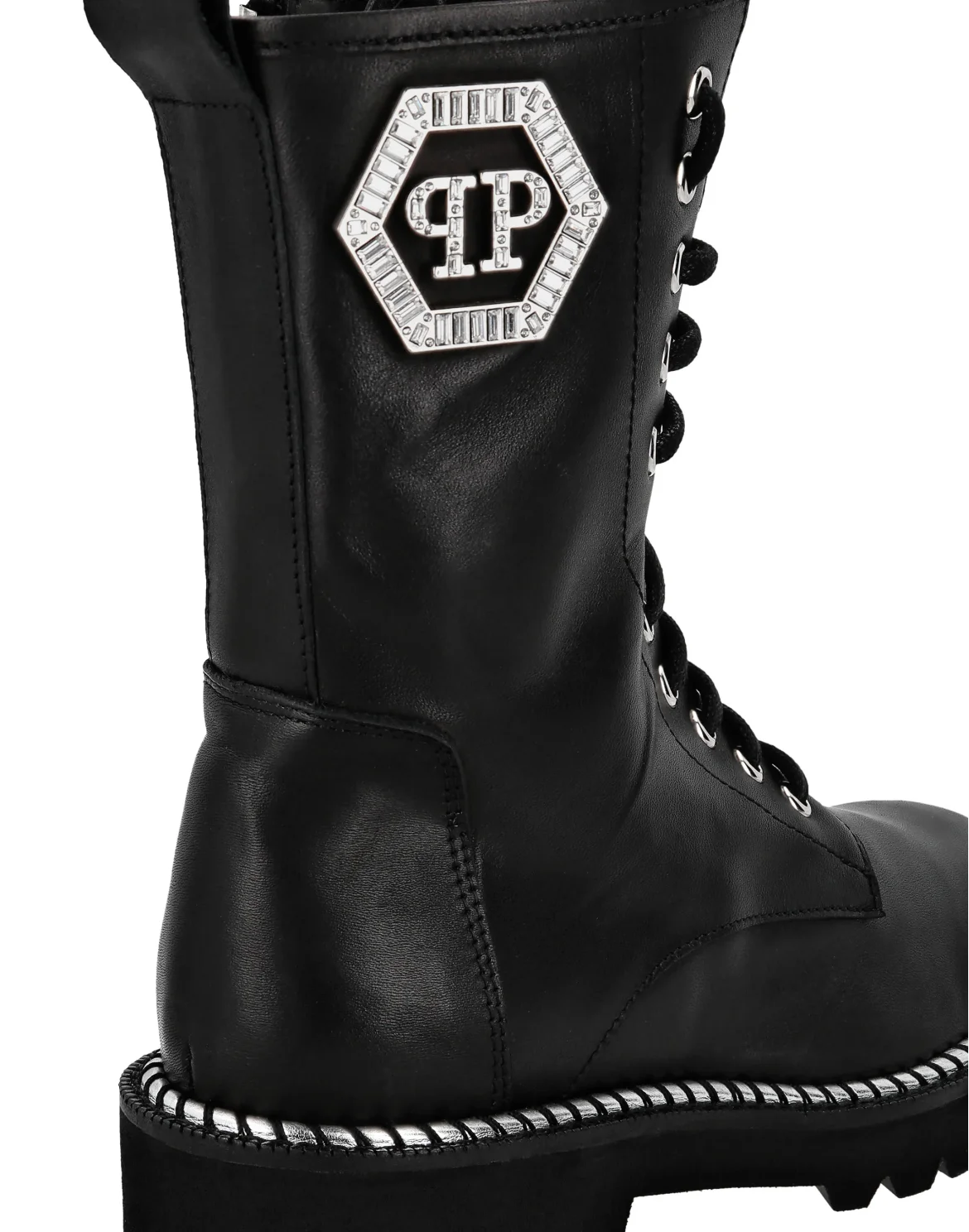 Boots Low Flat Crystal, цвет: Черный