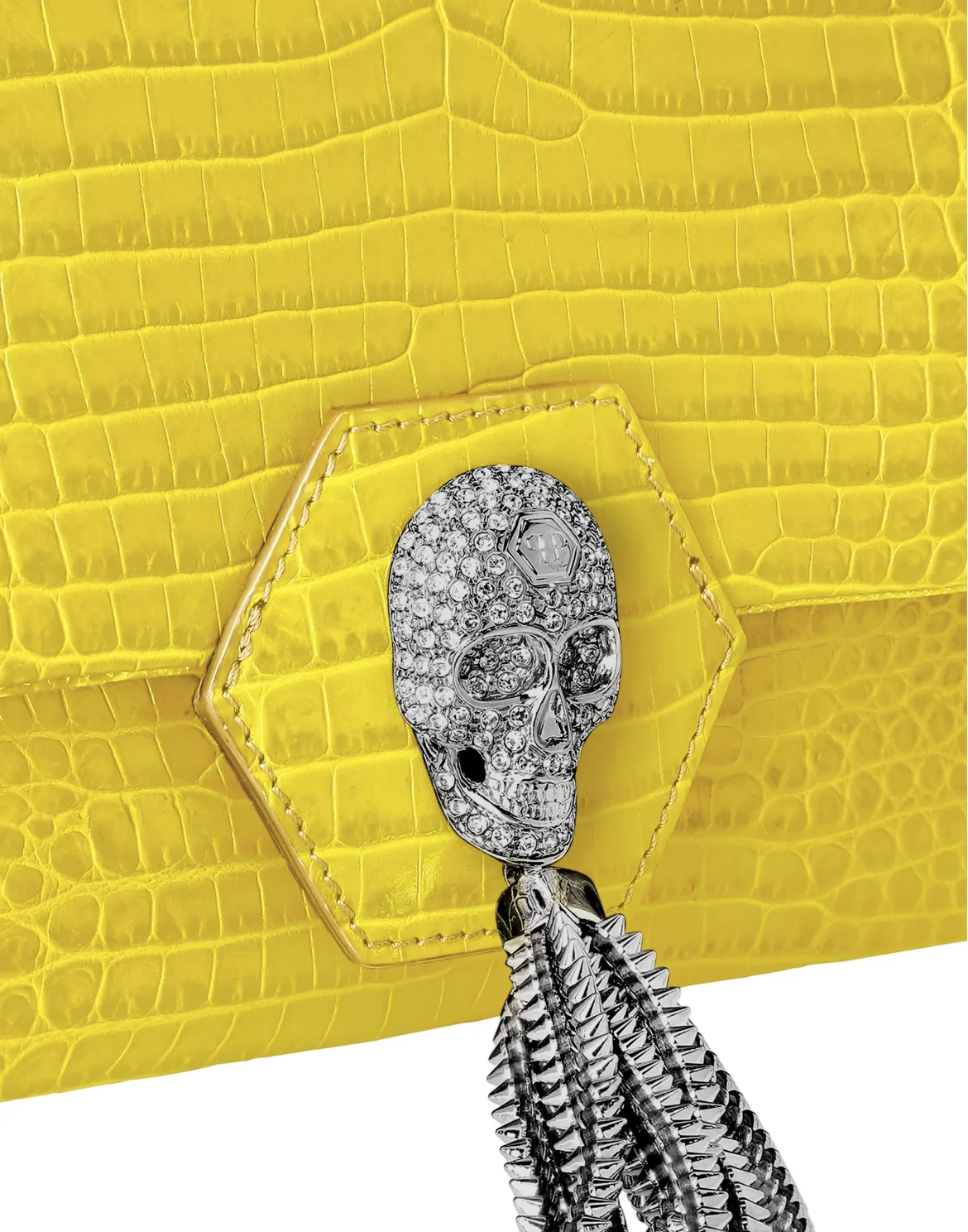 Shoulder Bag Skull crystal, цвет: Желтый